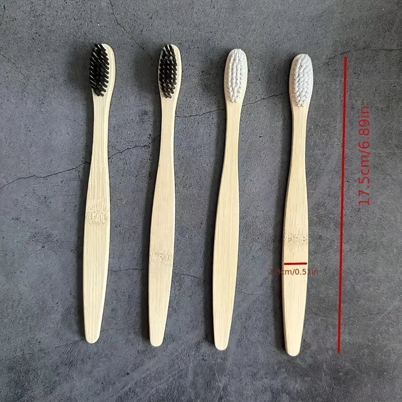 Travel Bamboo Toothbrush Tube Holder Soft Bristle Bamboo Toothbrush, Manual Toothbrushes With Extra Soft Bristles
